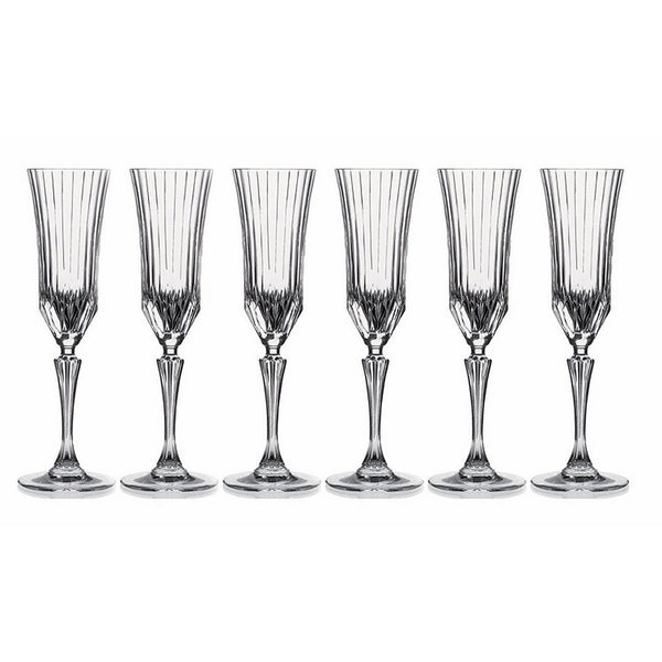 RCR Crystal Adagio Collection Champagne Flutes Glass Set