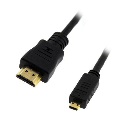 GTMax Gold Plated High Speed Micro HDMI Male to High Speed Standard HDMI Male Cable for AT&T LG Thrill 4G Optimus 3D (6 feet)