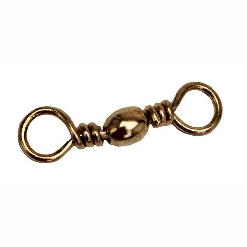 Eagle Claw Brass Barrel Swivel (Pack of 12), Size 3/0