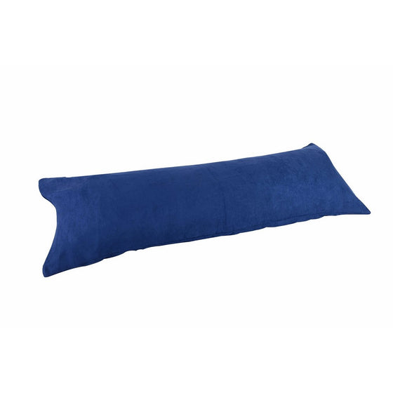 Navy Microsuede Body Pillow Cover With Double Sided Zippers 20"x54"