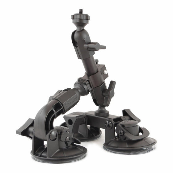 Delkin DDMNT-TRIPLE Fat Gecko Three-Arm Suction Mount (Black)