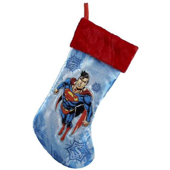 Kurt Adler Superman Applique Stocking, 19-Inch