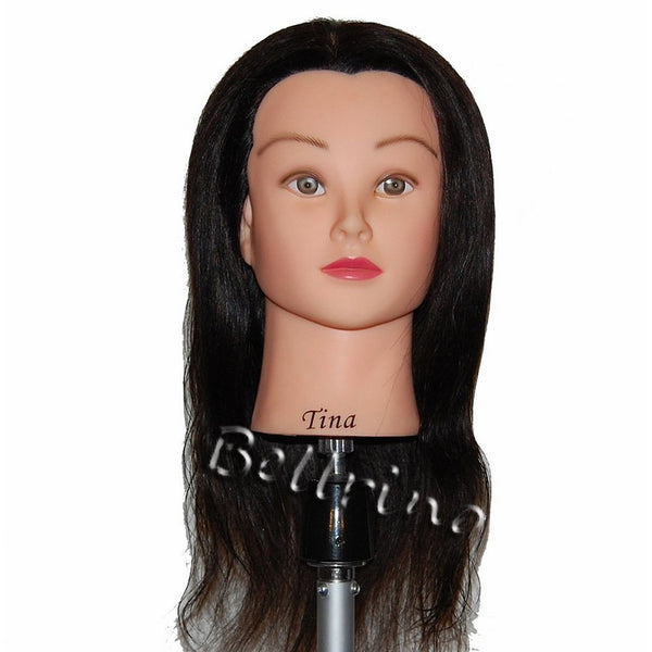 Bellrino 18-19" Cosmetology Mannequin Manikin Training Head with Human Hair