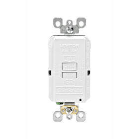 Leviton GFRBF-W Self-Test SmartlockPro Slim Blank Face GFCI Receptacle with LED Indicator, 20 Amp, White