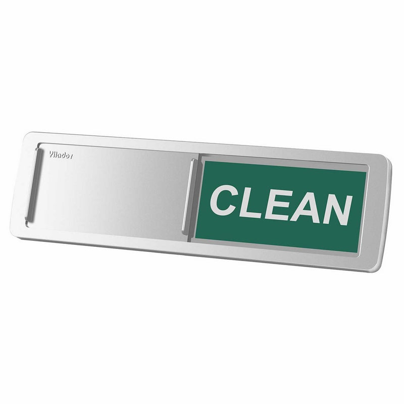 Premium Dishwasher Magnet Clean Dirty Sign, iRush Non-Scratching Backing / 3M Sticky Tab Adhesion, Sliding Indicator Works for Dishwashers, Reminder Tells Whether Dishes Are Clean or Dirty - Silver