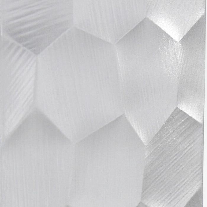 Stylish Rectangular Polystyrene Framed Leaner Mirror, Metallic Silver