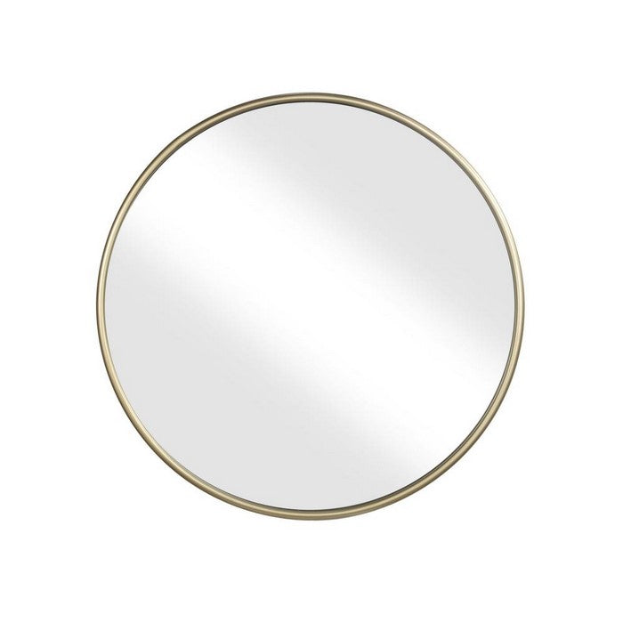 Contemporary Style Round Metal Framed Wall Mirror, Small, Gold and Silver