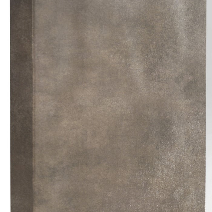 Polystyrene Wall Mirror with Hammered Ripple Design, Brown and Silver