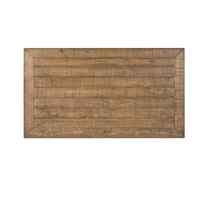 Coastal Style Rectangular Wooden Coffee Table with 2 Drawers, Brown