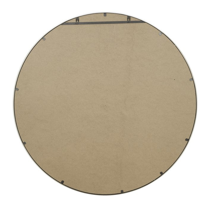 Contemporary Round Metal Framed Wall Mirror, Small, Bronze and Silver