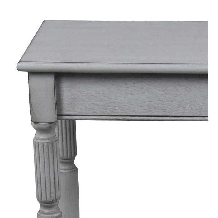 Wooden Rectangular Console Table with One Spacious Open Shelf, Gray