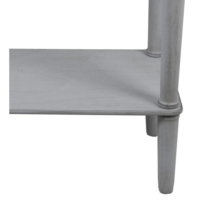 Wooden Rectangular Console Table with One Spacious Open Shelf, Gray