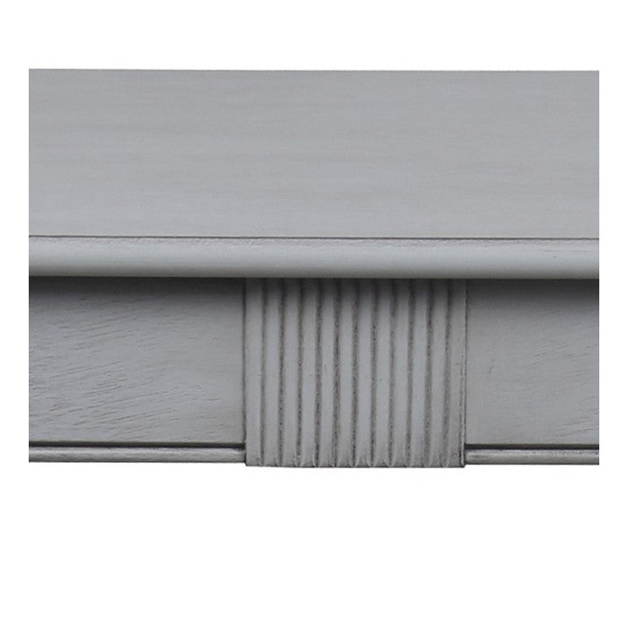 Wooden Rectangular Console Table with One Spacious Open Shelf, Gray