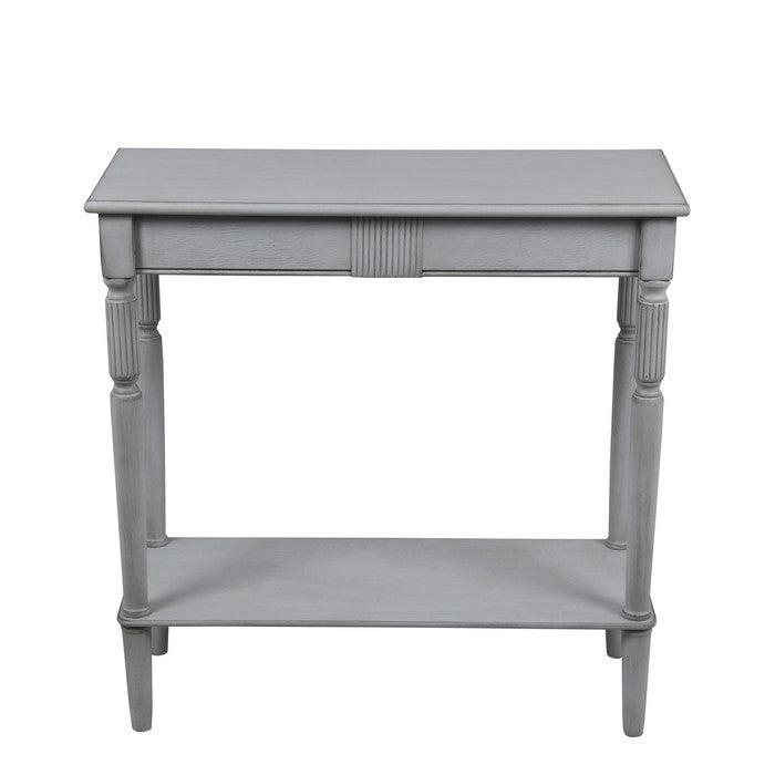 Wooden Rectangular Console Table with One Spacious Open Shelf, Gray