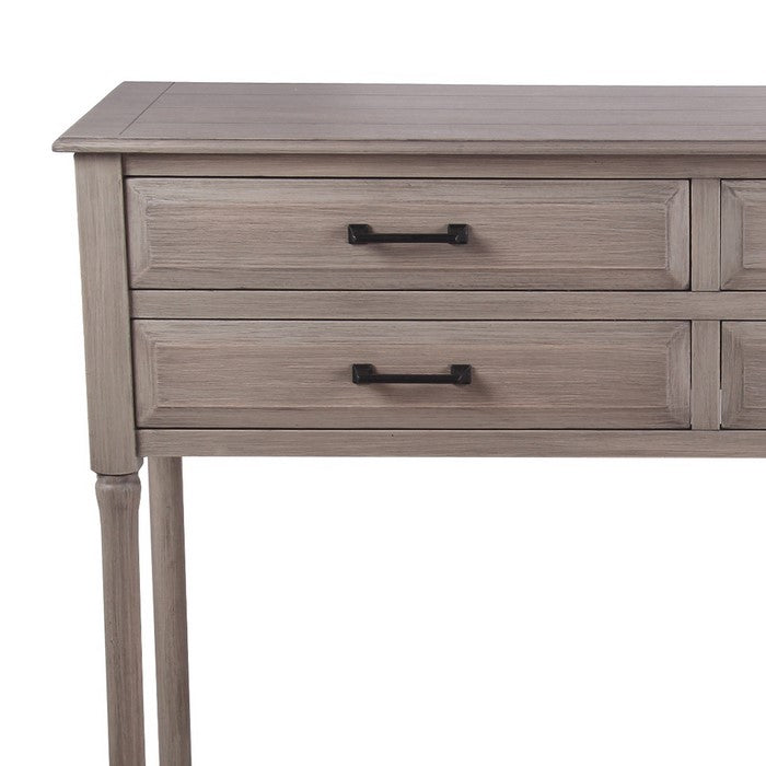 Wooden Sideboard with 4 Spacious Drawers and 1 Open Shelf, Brown