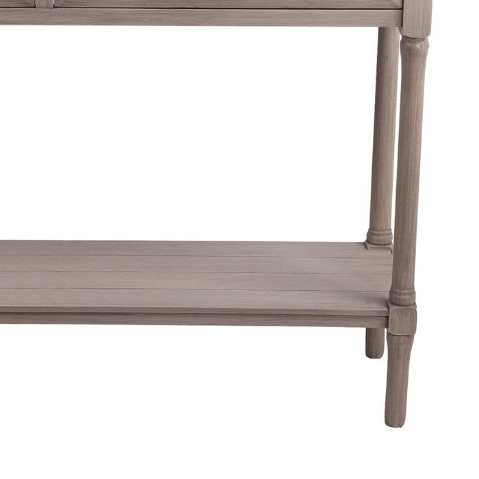 Wooden Sideboard with 4 Spacious Drawers and 1 Open Shelf, Brown