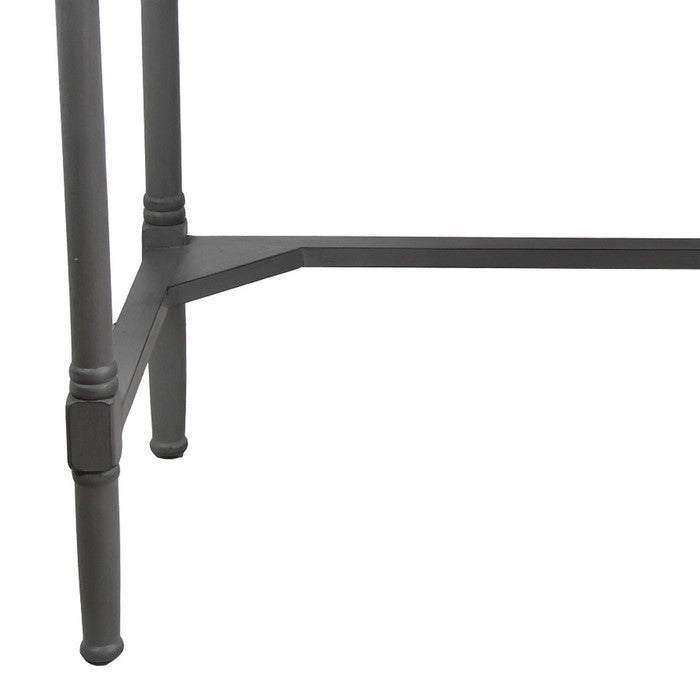 Wooden Writing Desk with 2 Spacious Drawers and USB Port, Gray