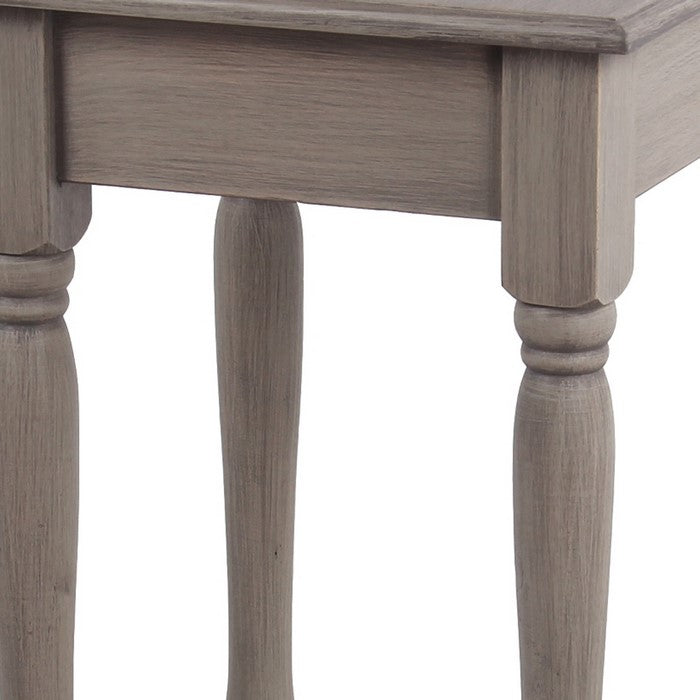 Traditional Wooden Accent Table with 1 Spacious Open Shelf, Brown