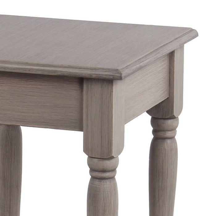 Traditional Wooden Accent Table with 1 Spacious Open Shelf, Brown