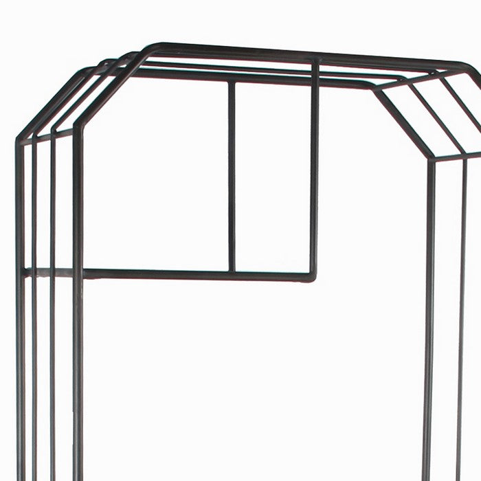 Wood and Metal Bakers Rack with 6 Spacious Shelves, Brown and Black
