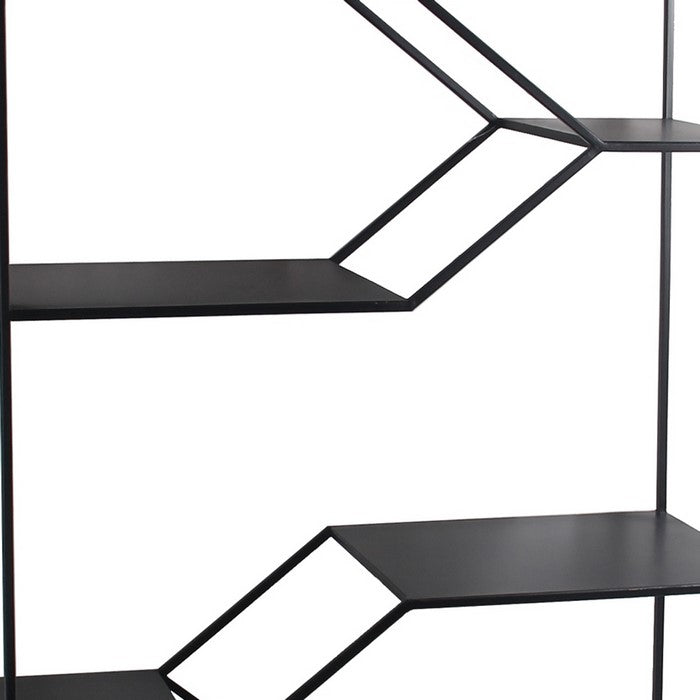 Metal Bakers Rack with 7 Spacious Open Shelves, Black