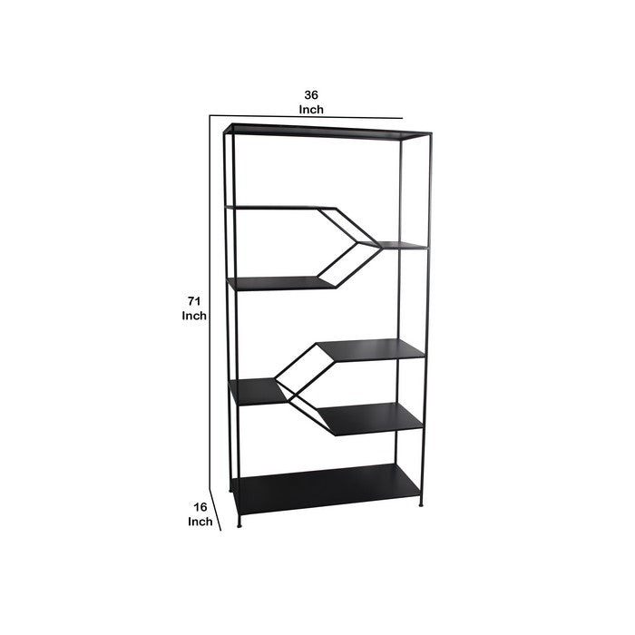 Metal Bakers Rack with 7 Spacious Open Shelves, Black