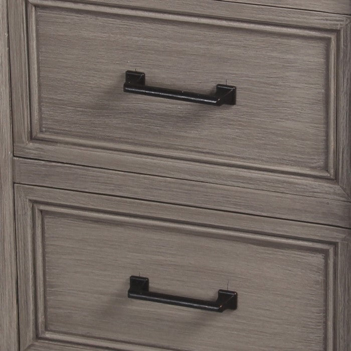 Wooden Accent Nightstand with 3 Spacious Drawers and Handles, Brown