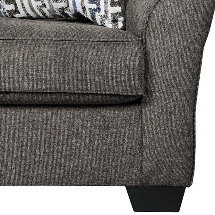 Tufted Fabric Upholstered Full Size Wooden Sofa Sleeper, Gray
