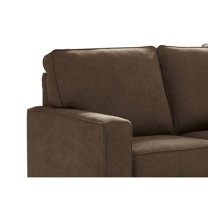 Fabric Upholstered Twin Size Sofa Sleeper, Espresso Brown