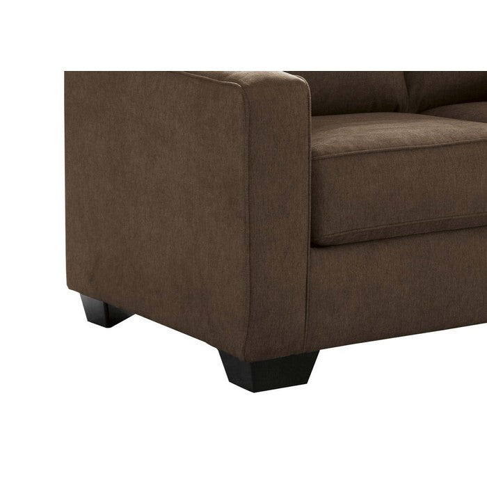 Fabric Upholstered Twin Size Sofa Sleeper, Espresso Brown