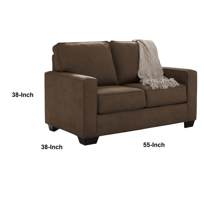 Fabric Upholstered Twin Size Sofa Sleeper, Espresso Brown