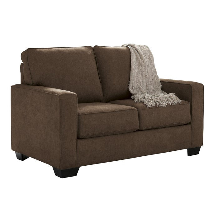 Fabric Upholstered Twin Size Sofa Sleeper, Espresso Brown