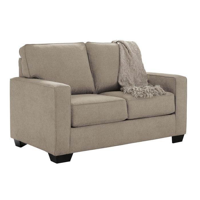 Fabric Upholstered Twin Size Sofa Sleeper with Tapered Legs, Beige