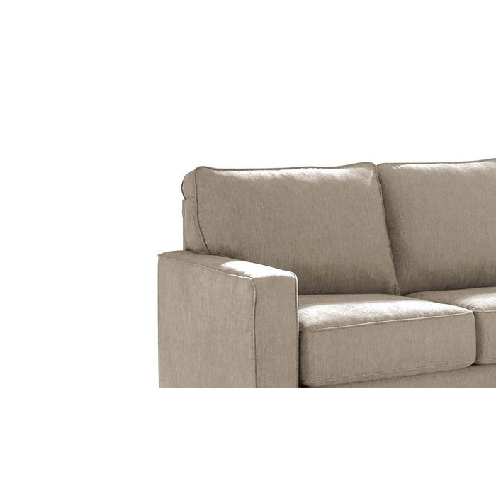 Fabric Upholstered Queen Sleeper Sofa with Tapered Legs, Beige