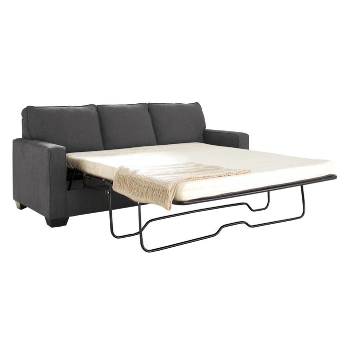 Fabric Upholstered Queen Sleeper Sofa with Tapered Legs, Charcoal Gray