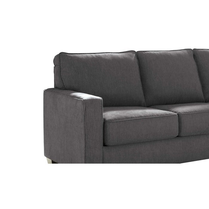 Fabric Upholstered Queen Sleeper Sofa with Tapered Legs, Charcoal Gray