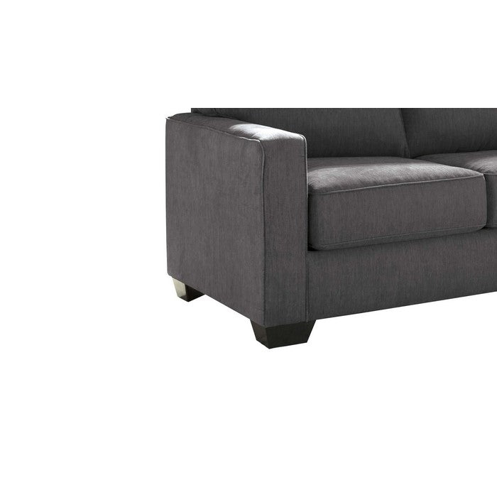 Fabric Upholstered Queen Sleeper Sofa with Tapered Legs, Charcoal Gray