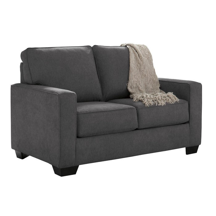 Fabric Upholstered Twin Sleeper Sofa with Tapered Legs, Charcoal Gray