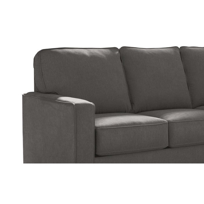 Fabric Upholstered Full Sleeper Sofa with Tapered Legs, Charcoal Gray