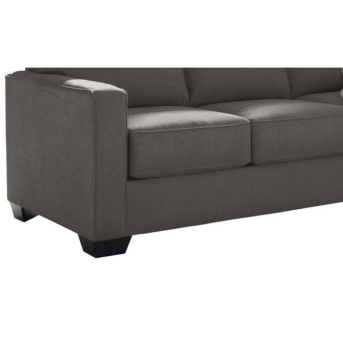 Fabric Upholstered Full Sleeper Sofa with Tapered Legs, Charcoal Gray