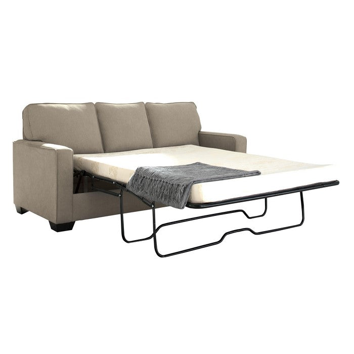 Fabric Upholstered Full Sofa Sleeper with Tapered legs, Beige