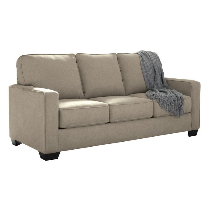 Fabric Upholstered Full Sofa Sleeper with Tapered legs, Beige
