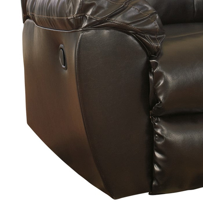 Contemporary Style Wooden Rocker Recliner with Tufted Details, Black