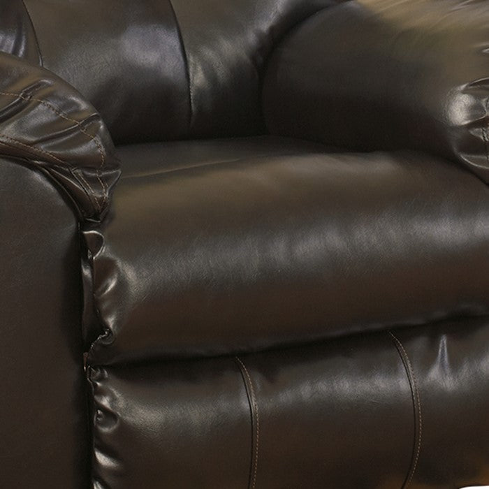 Contemporary Style Wooden Rocker Recliner with Tufted Details, Black