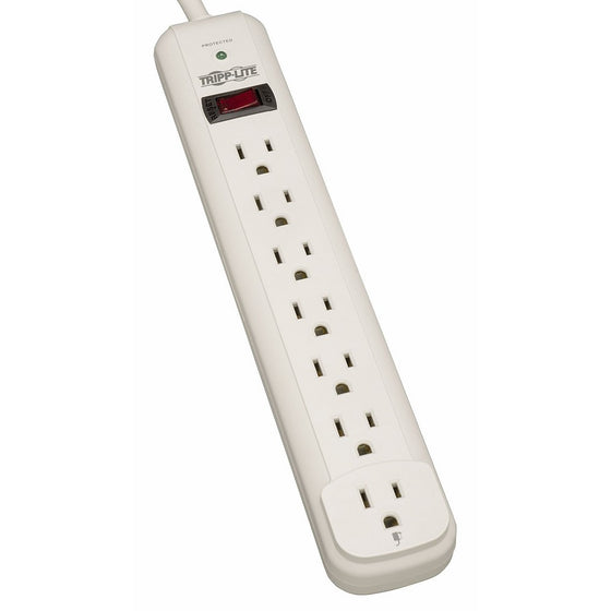 Tripp Lite 7 Outlet Surge Protector Power Strip, Extra Long 12ft Cord, $25,000 INSURANCE (TLP712)