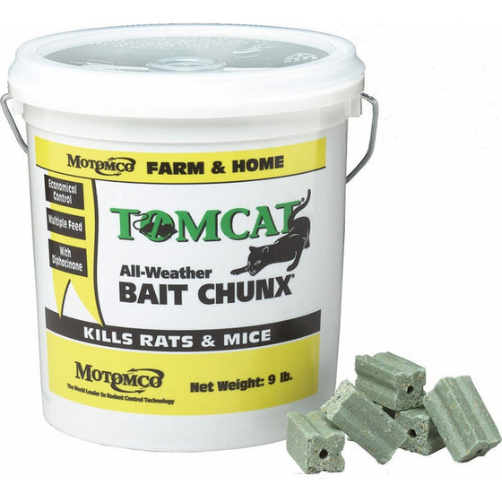 Motomco Tomcat All Weather Bait Chunx, 9-Pound