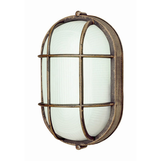 Trans Globe Lighting PL-41015 RT Outdoor Aria 10.5" Bulkhead, Rust