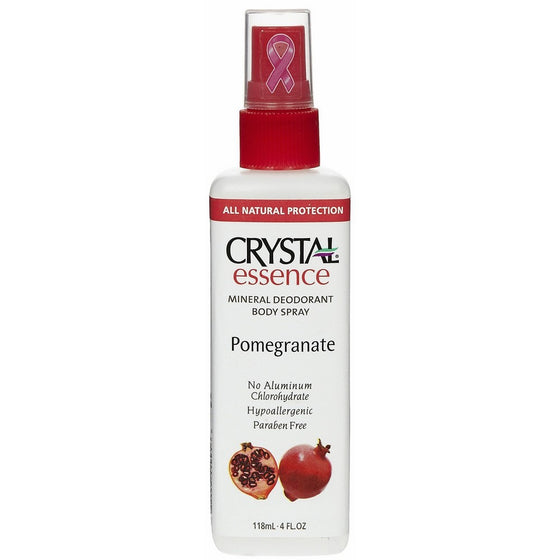 Crystal Essence Deodorant Spray, Pomegranate, 4 oz