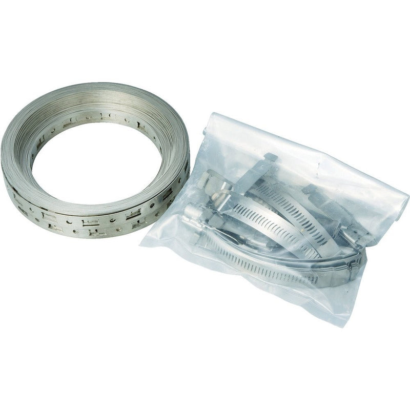Breeze Make-A-Clamp Stainless Steel Hose Clamp System, 1 Kit contains: 100 ft band, 25 adjustable fasteners, 10 band splices (Pack of 1)