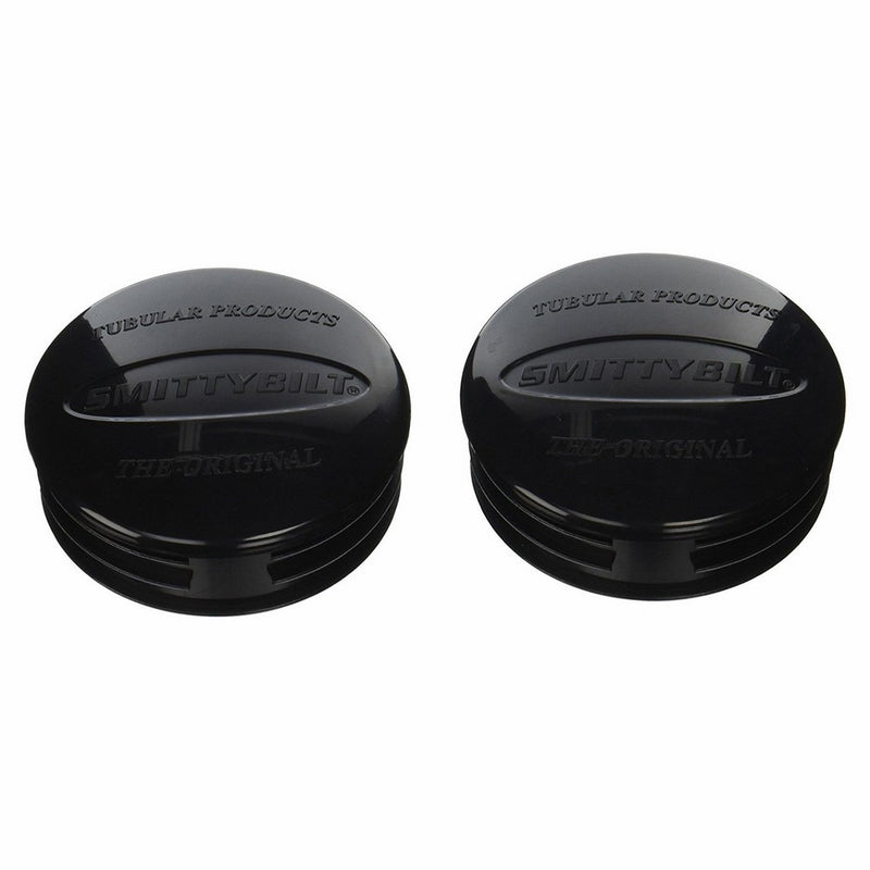Smittybilt TA25 Black 3" Tubular Bumper Replacement End Cap, Pair
